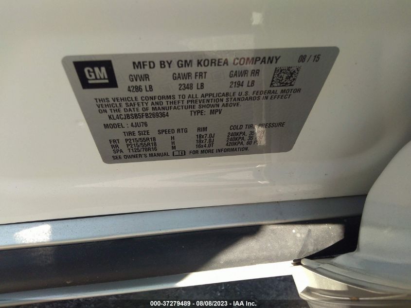 2015 BUICK ENCORE CONVENIENCE - KL4CJBSB5FB269364