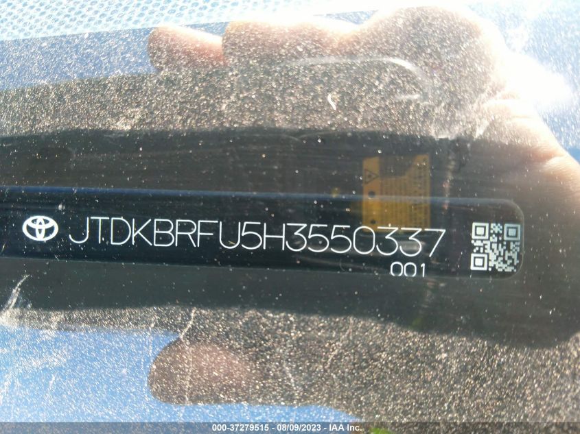 2017 TOYOTA PRIUS - JTDKBRFU5H3550337