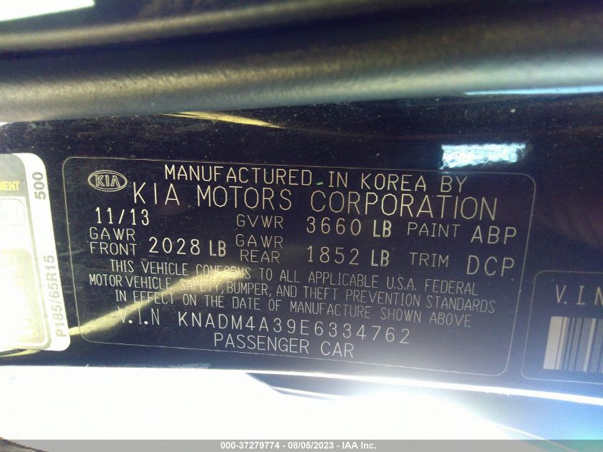 2014 KIA RIO LX - KNADM4A39E6334762