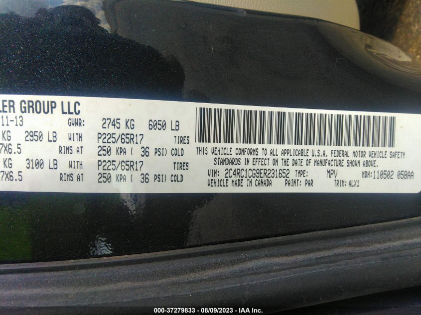 2014 CHRYSLER TOWN & COUNTRY TOURING-L - 2C4RC1CG9ER231652