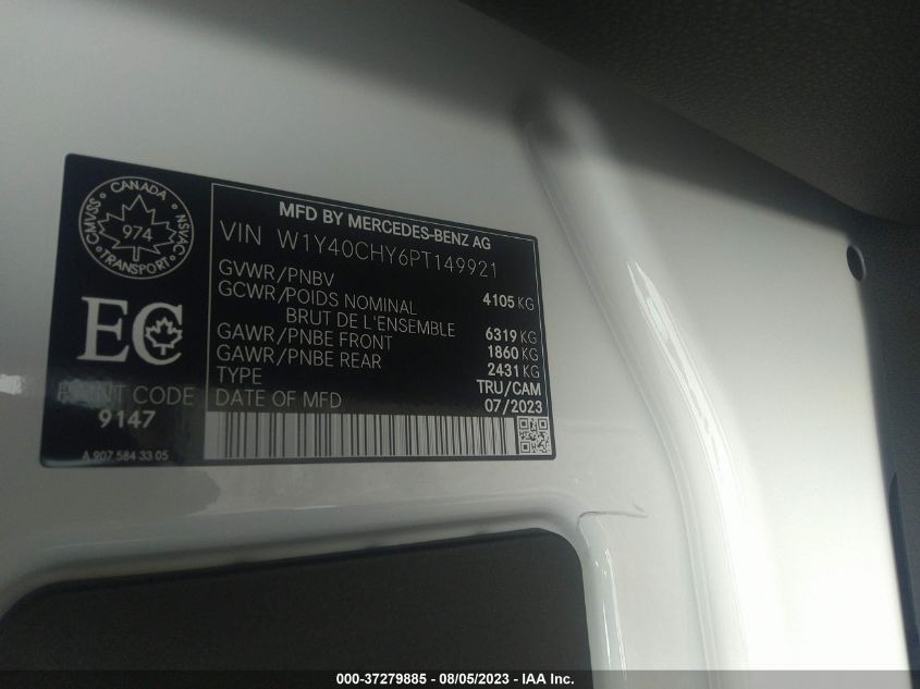 2023 MERCEDES-BENZ SPRINTER CARGO VAN - W1Y40CHY6PT149921