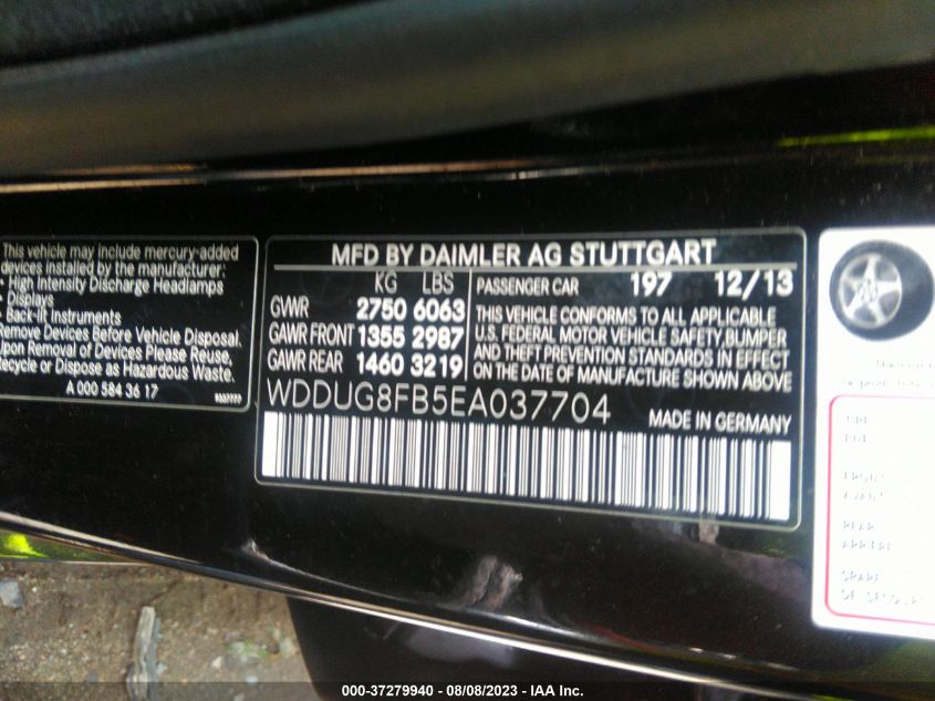 2014 MERCEDES-BENZ S 550 4MATIC - WDDUG8FB5EA037704