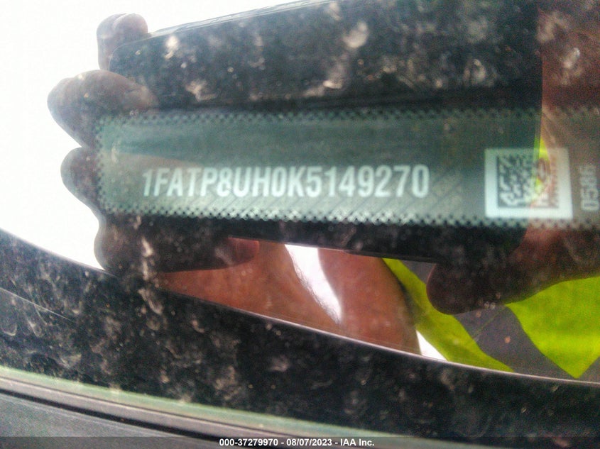 VIN 1FATP8UH0K5149270 2019 FORD MUSTANG ECOBOOST