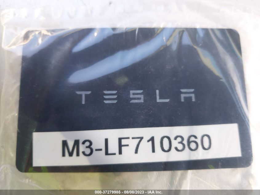 2020 TESLA MODEL 3 STANDARD RANGE - 5YJ3E1EA1LF710360