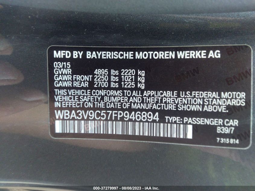2015 BMW 4 SERIES 428I XDRIVE - WBA3V9C57FP946894