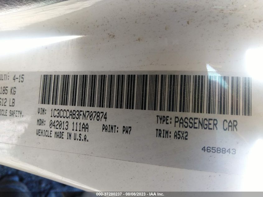 2015 CHRYSLER 200 LIMITED - 1C3CCCAB3FN707874