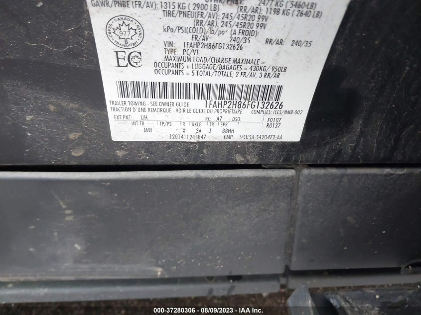 2015 FORD TAURUS SEL - 1FAHP2H86FG132626