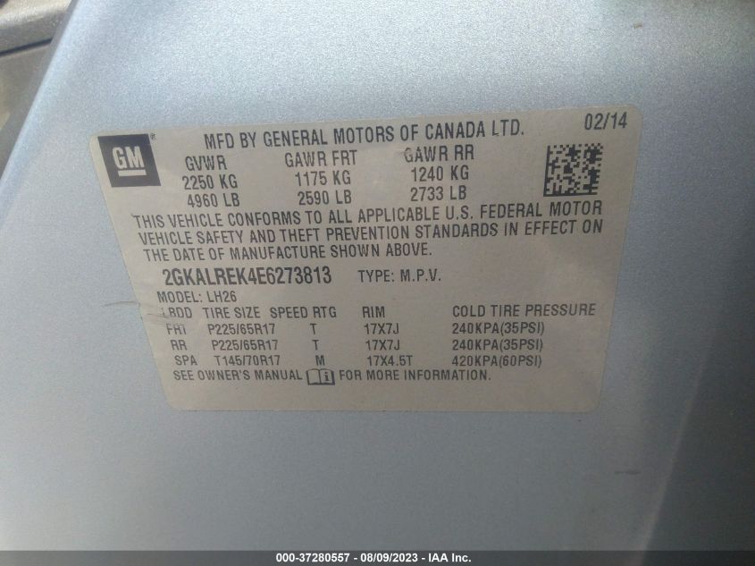 2014 GMC TERRAIN SLE - 2GKALREK4E6273813