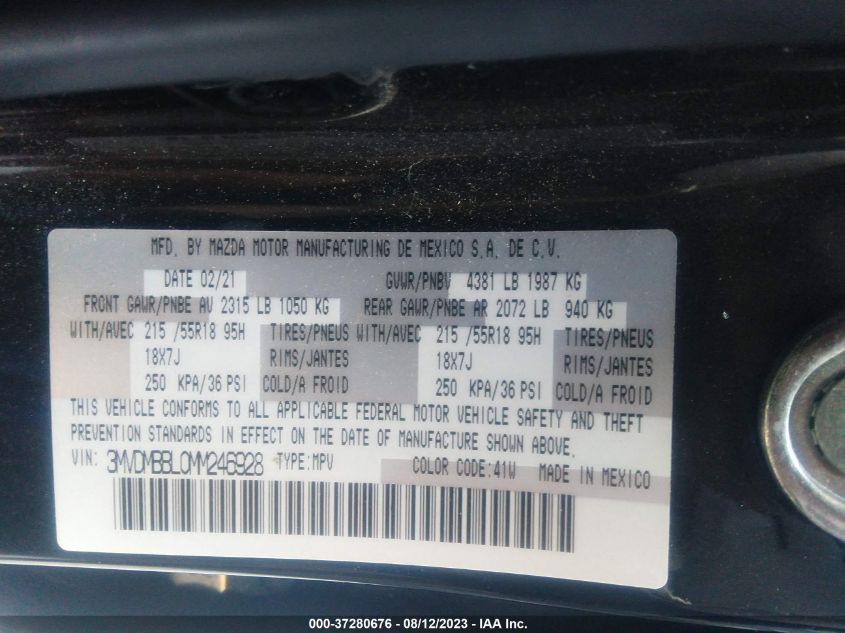 2021 MAZDA CX-30 SELECT - 3MVDMBBL0MM246928