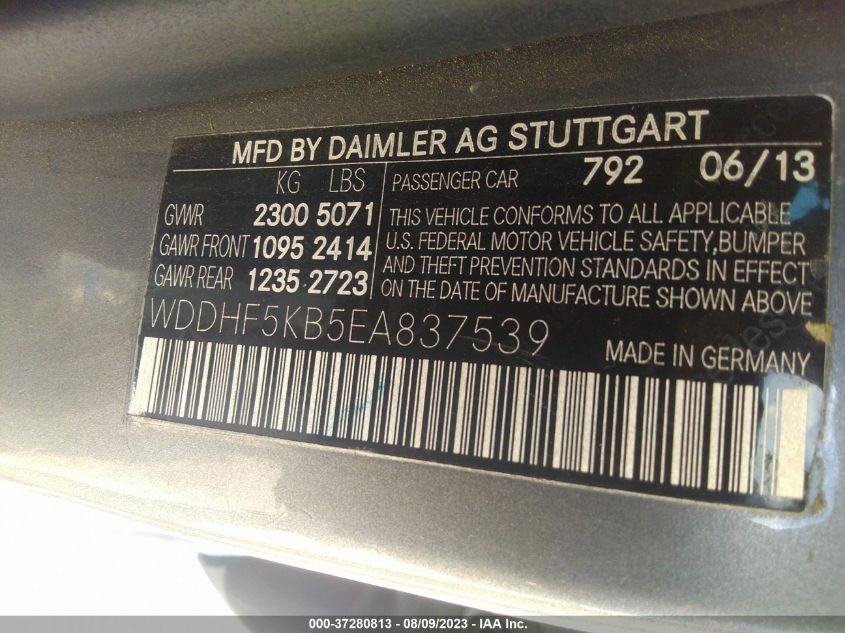 2014 MERCEDES-BENZ E-CLASS E 350 - WDDHF5KB5EA837539