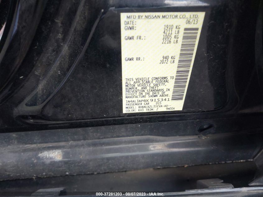 2013 NISSAN ALTIMA 2.5 SL - 1N4AL3AP4DC915341