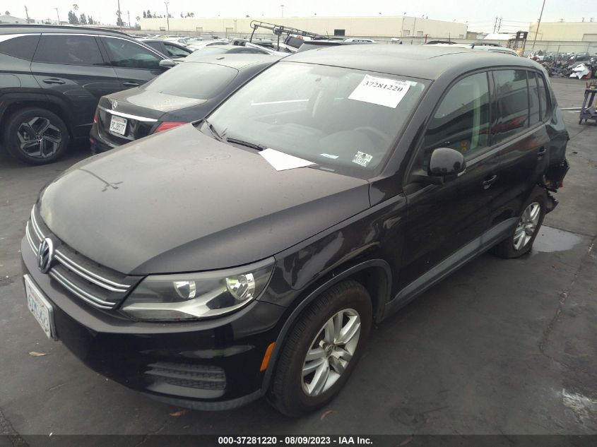 2013 VOLKSWAGEN TIGUAN S W/SUNROOF - WVGAV3AX0DW572624