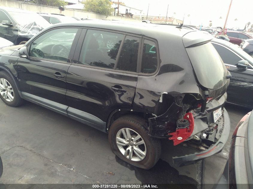 2013 VOLKSWAGEN TIGUAN S W/SUNROOF - WVGAV3AX0DW572624