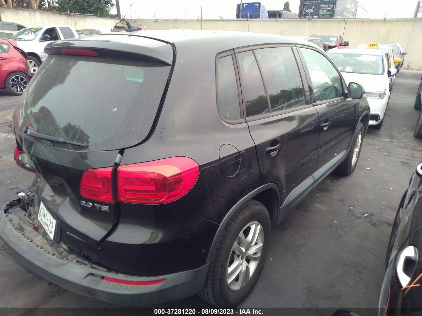 2013 VOLKSWAGEN TIGUAN S W/SUNROOF - WVGAV3AX0DW572624