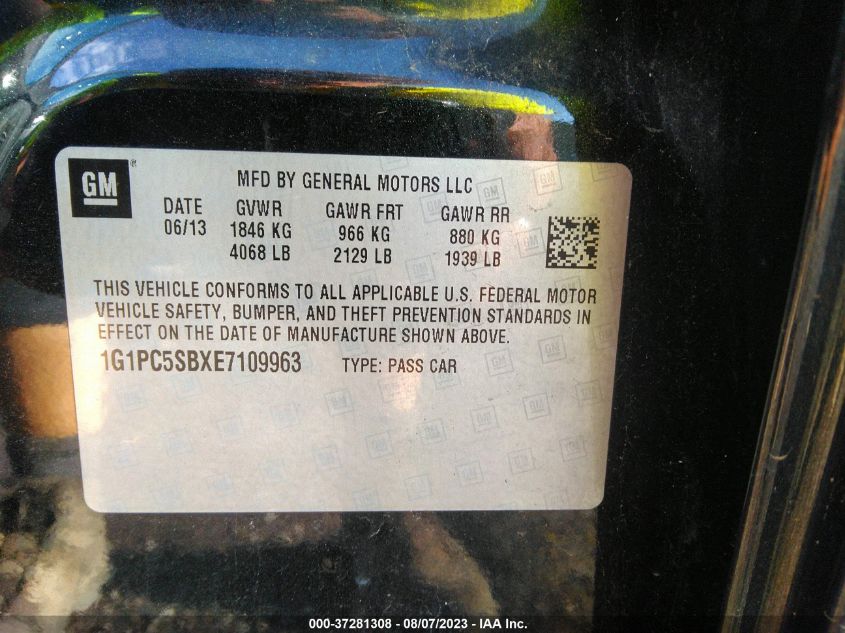 2014 CHEVROLET CRUZE 1LT - 1G1PC5SBXE7109963