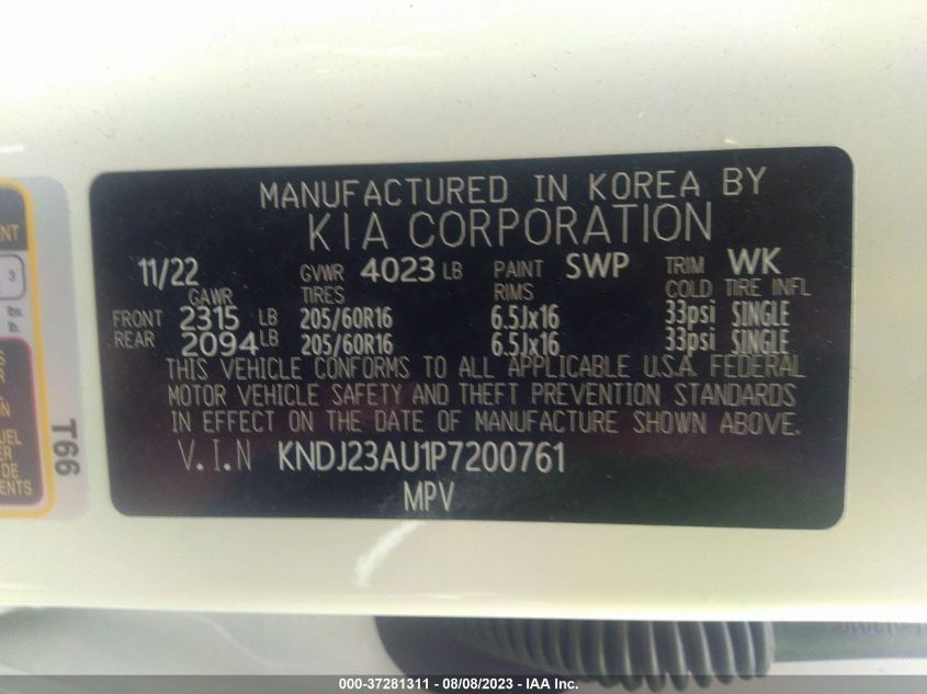 2023 KIA SOUL LX - KNDJ23AU1P7200761