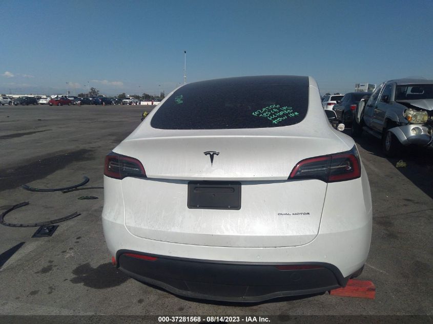2022 TESLA MODEL Y LONG RANGE - 7SAYGDEE1NF557893