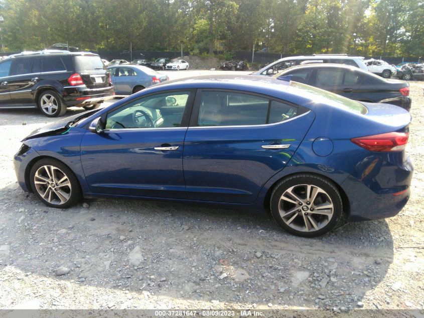 2017 HYUNDAI ELANTRA LIMITED - 5NPD84LF9HH031750