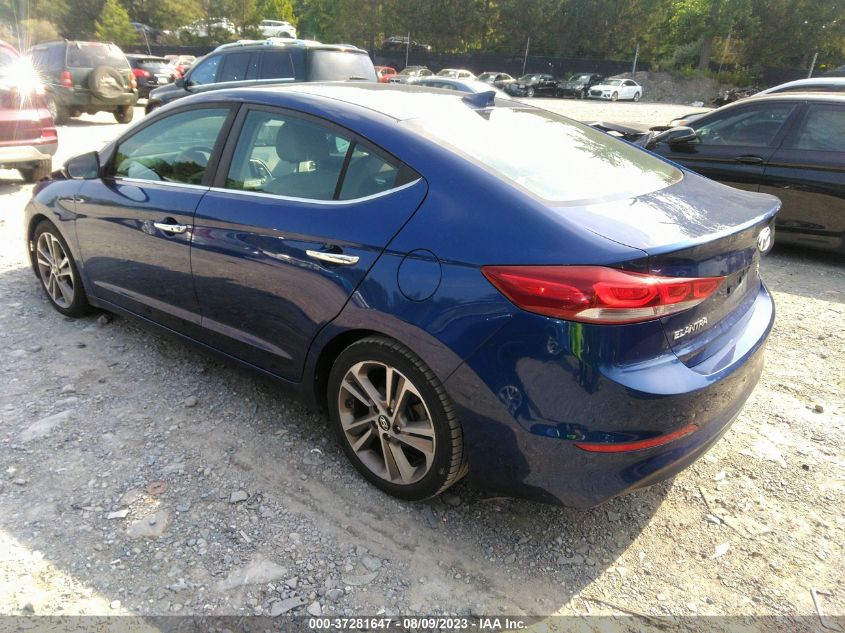 2017 HYUNDAI ELANTRA LIMITED - 5NPD84LF9HH031750