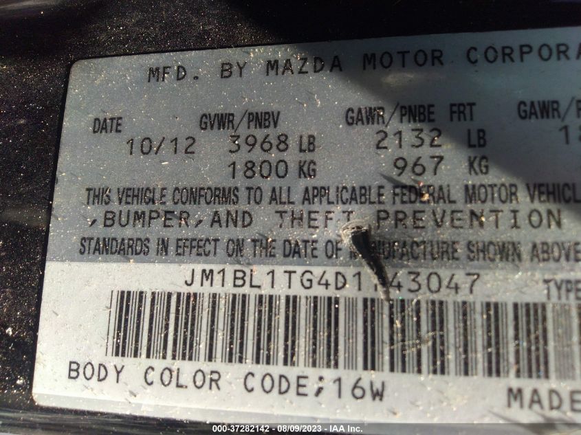 2013 MAZDA MAZDA3 I SV - JM1BL1TG4D1743047