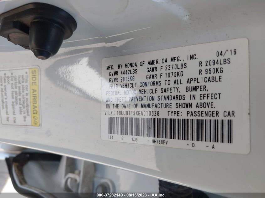 2016 ACURA TLX TECH - 19UUB1F5XGA010528