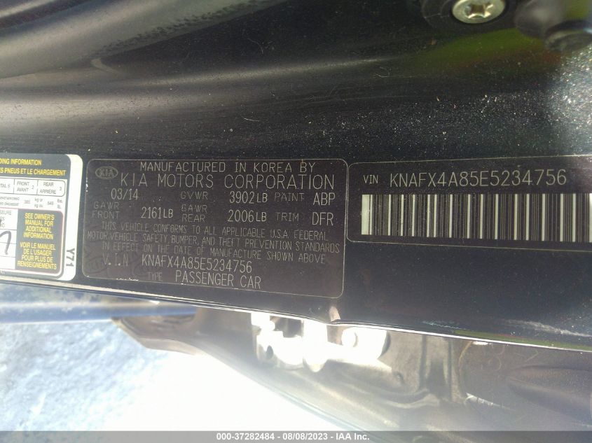 2014 KIA FORTE EX - KNAFX4A85E5234756