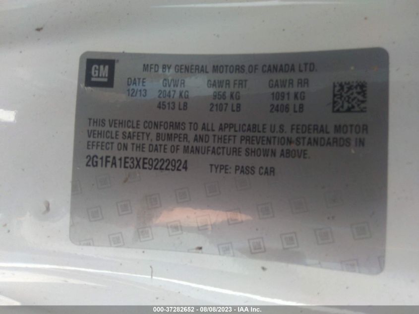 2014 CHEVROLET CAMARO LS - 2G1FA1E3XE9222924