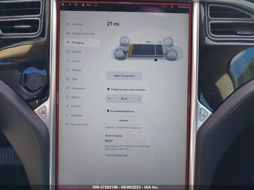 2013 TESLA MODEL S - 5YJSA1DN6DFP12926