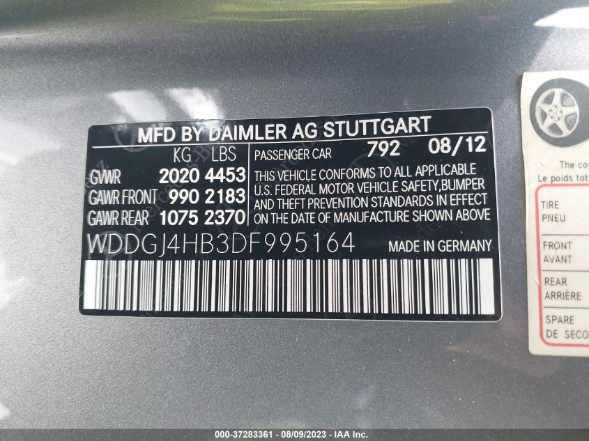 2013 MERCEDES-BENZ C-CLASS C 250 - WDDGJ4HB3DF995164
