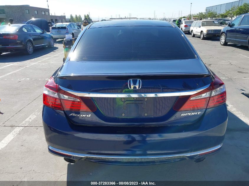 2016 HONDA ACCORD SEDAN SPORT - 1HGCR2F61GA082465