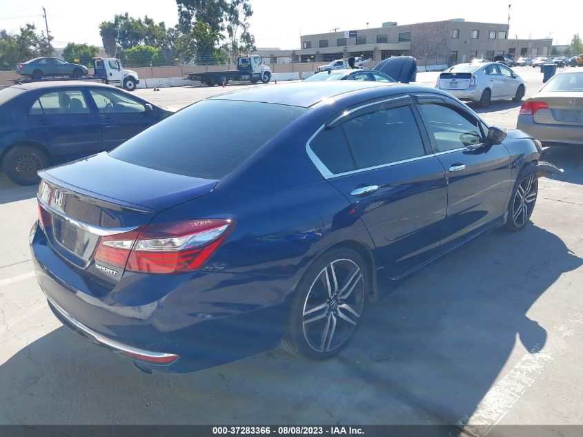 2016 HONDA ACCORD SEDAN SPORT - 1HGCR2F61GA082465