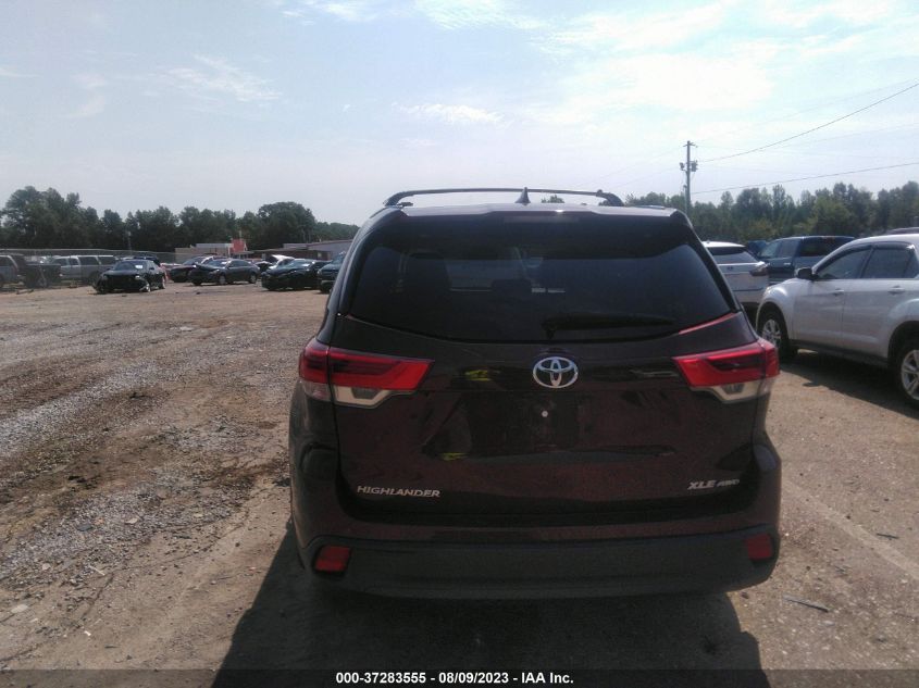 2019 TOYOTA HIGHLANDER SE/XLE - 5TDJZRFH4KS942547