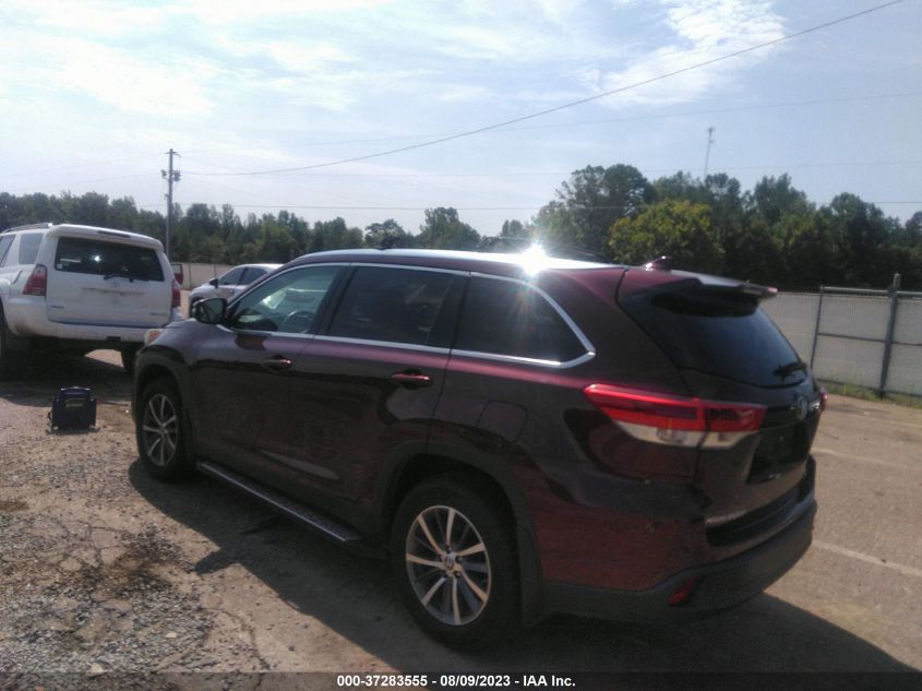 2019 TOYOTA HIGHLANDER SE/XLE - 5TDJZRFH4KS942547