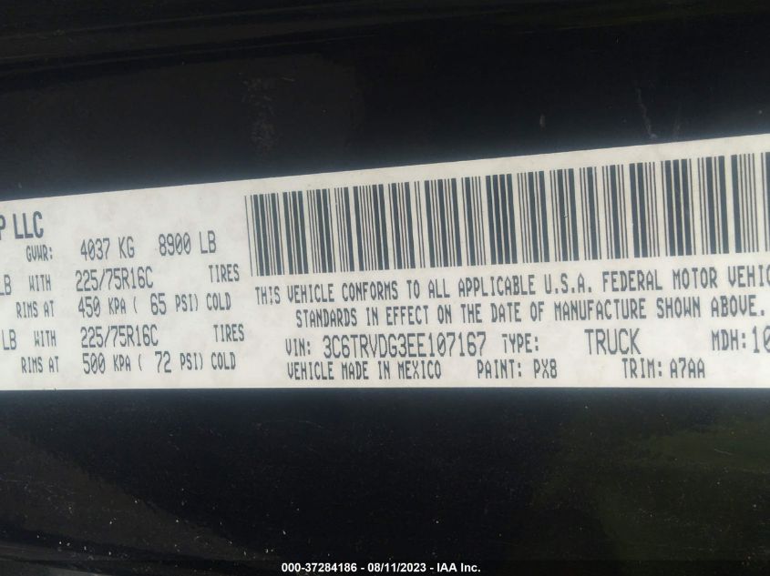 2014 RAM PROMASTER - 3C6TRVDG3EE107167
