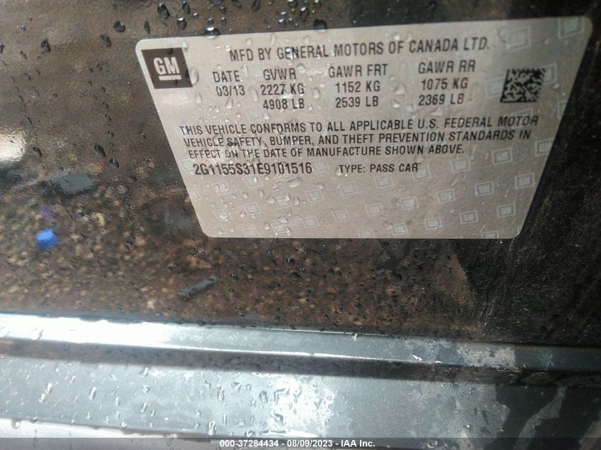 2014 CHEVROLET IMPALA LTZ - 2G1155S31E9101516