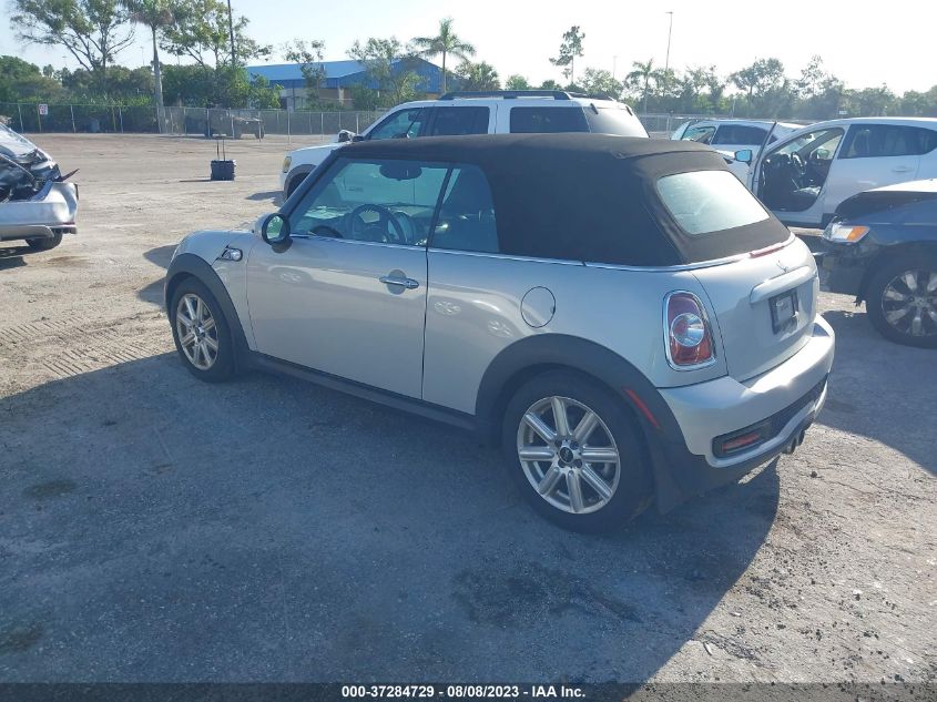2013 MINI COOPER CONVERTIBLE S WMWZP3C55DT705227