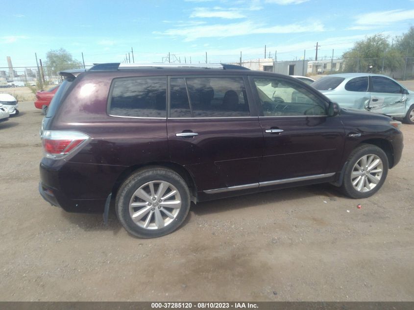 2013 TOYOTA HIGHLANDER HYBRID LIMITED JTEDC3EH2D2017509