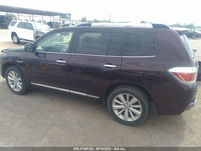 2013 TOYOTA HIGHLANDER HYBRID LIMITED JTEDC3EH2D2017509