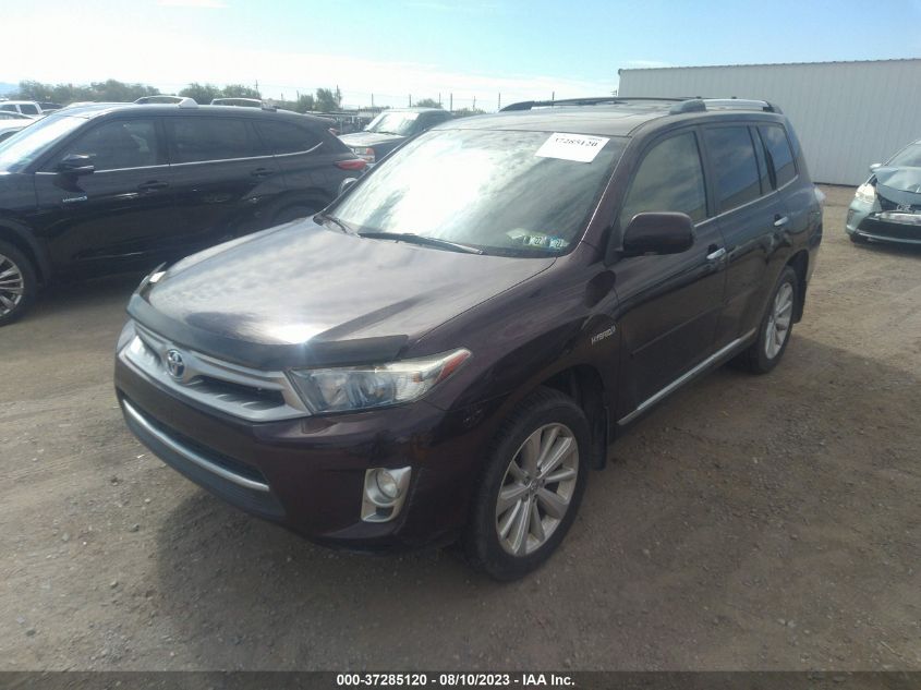 2013 TOYOTA HIGHLANDER HYBRID LIMITED JTEDC3EH2D2017509