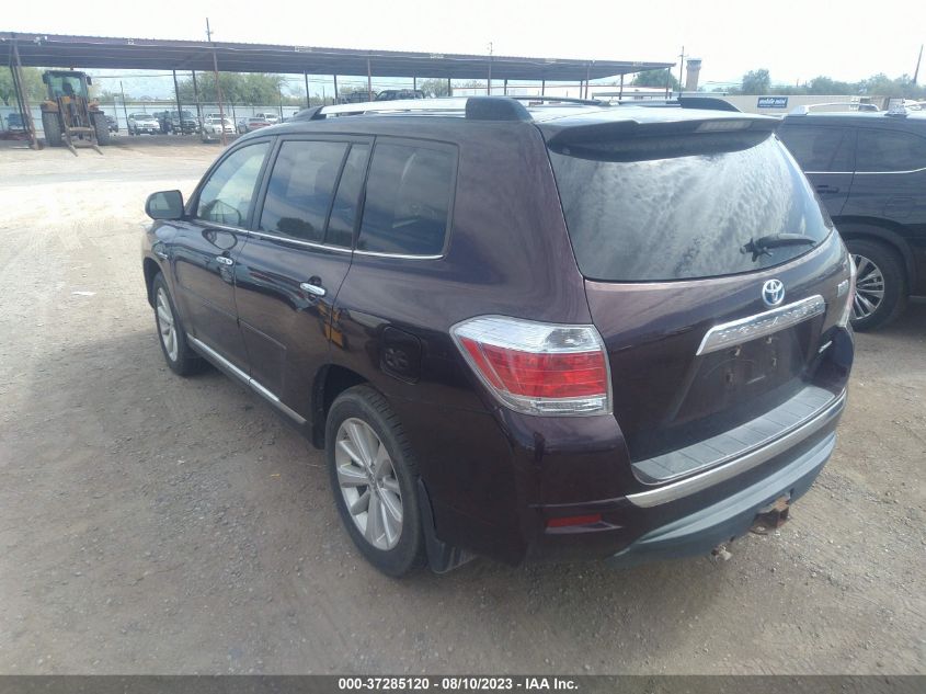 2013 TOYOTA HIGHLANDER HYBRID LIMITED JTEDC3EH2D2017509