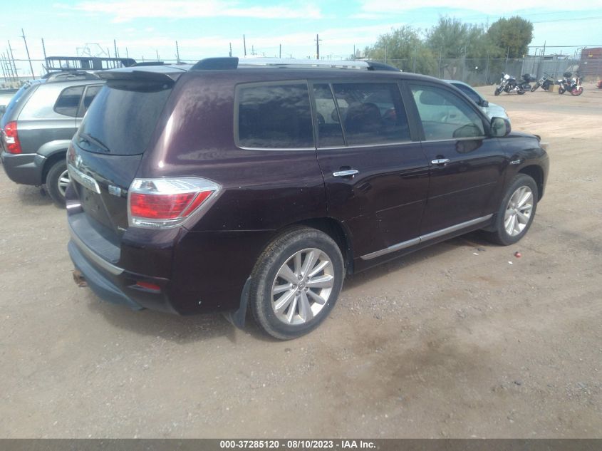2013 TOYOTA HIGHLANDER HYBRID LIMITED JTEDC3EH2D2017509