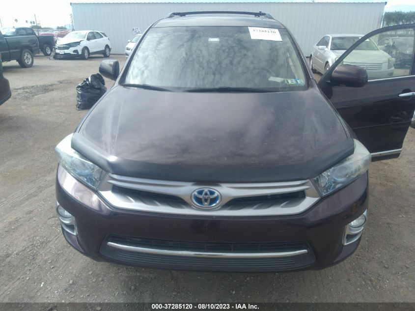 2013 TOYOTA HIGHLANDER HYBRID LIMITED JTEDC3EH2D2017509