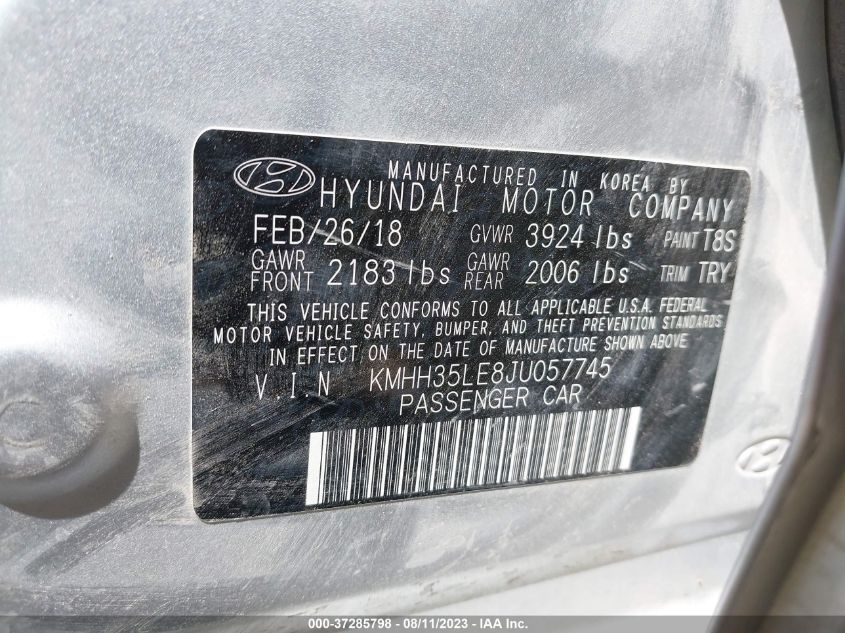 2018 HYUNDAI ELANTRA GT - KMHH35LE8JU057745