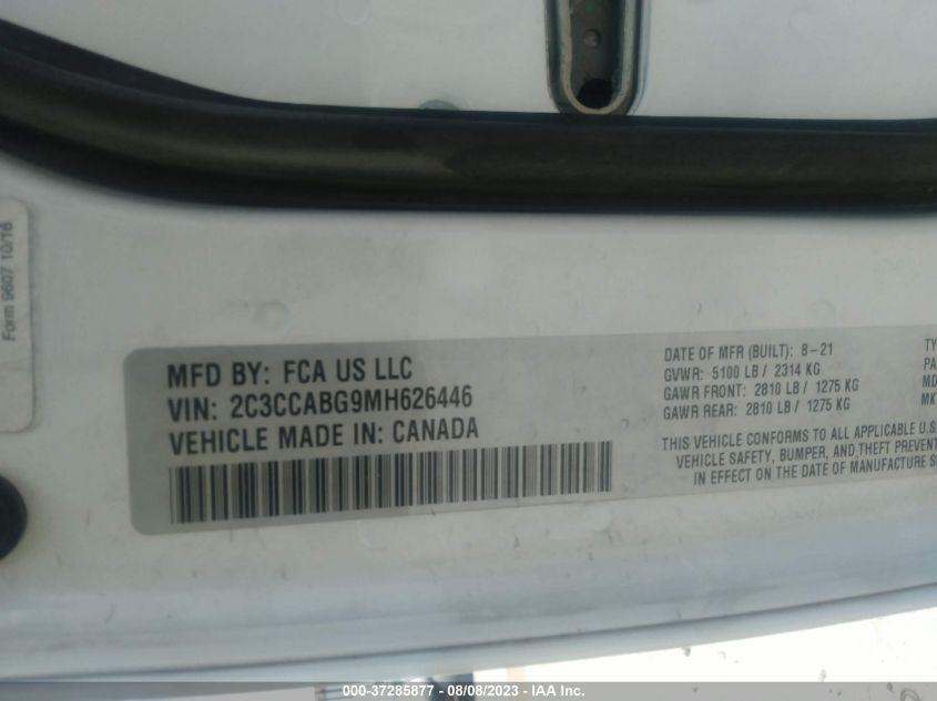 2021 CHRYSLER 300 300S - 2C3CCABG9MH626446