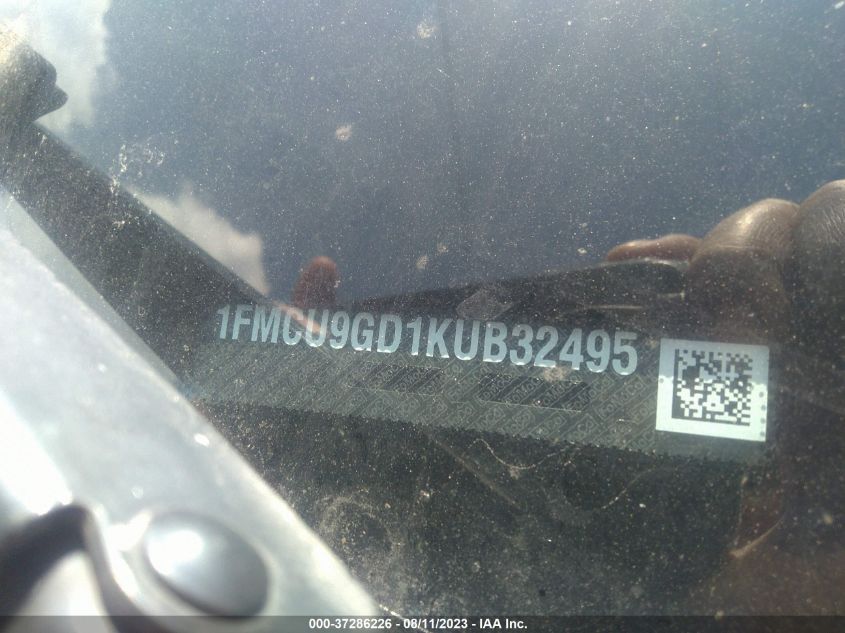 1FMCU9GD1KUB32495 2019 FORD ESCAPE, photo no. 9