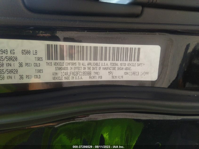 2015 JEEP GRAND CHEROKEE ALTITUDE - 1C4RJFAG3FC195988