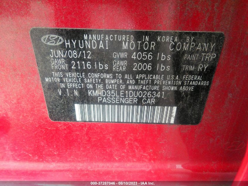2013 HYUNDAI ELANTRA GT - KMHD35LE1DU026341