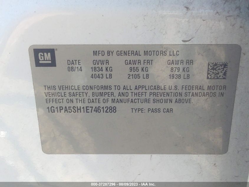 2014 CHEVROLET CRUZE LS - 1G1PA5SH1E7461288