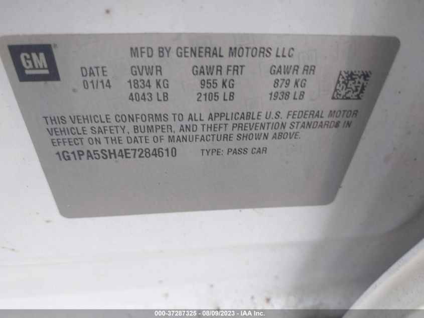 2014 CHEVROLET CRUZE LS - 1G1PA5SH4E7284610