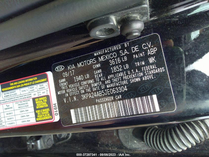 2018 KIA RIO S - 3KPA24AB5JE063304